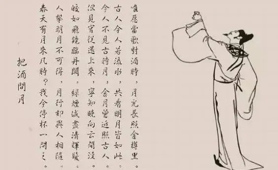 青天有月来几时,我今停杯一问之意思