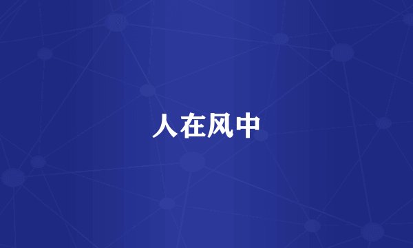人在风中