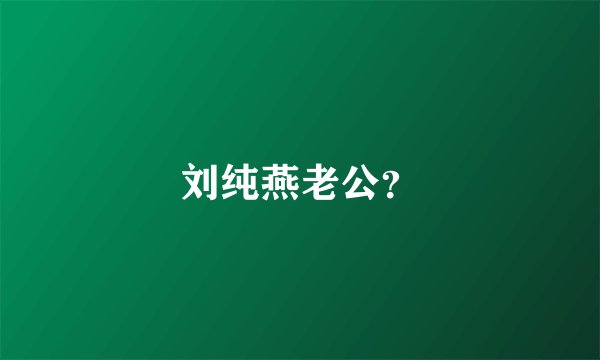 刘纯燕老公？