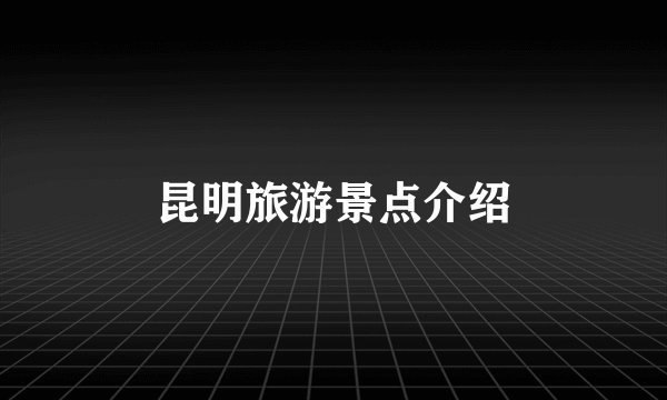 昆明旅游景点介绍