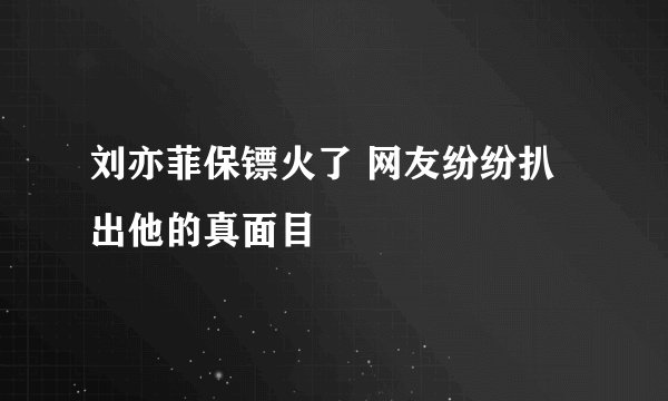 刘亦菲保镖火了 网友纷纷扒出他的真面目