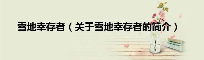 雪地幸存者（关于雪地幸存者的简介）