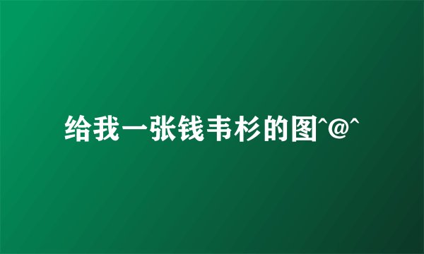 给我一张钱韦杉的图^@^