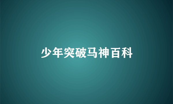 少年突破马神百科
