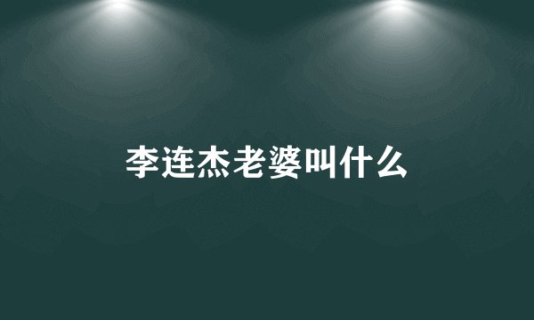 李连杰老婆叫什么
