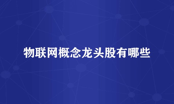 物联网概念龙头股有哪些