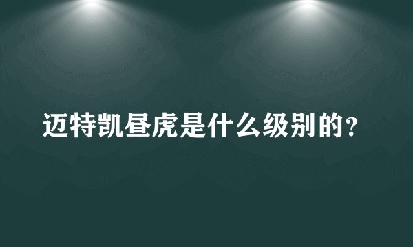 迈特凯昼虎是什么级别的？