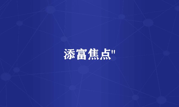 添富焦点