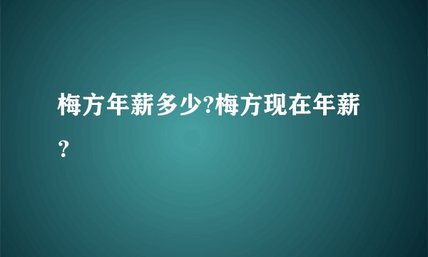 梅方年薪多少?梅方现在年薪？