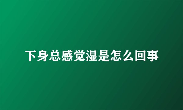 下身总感觉湿是怎么回事