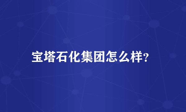 宝塔石化集团怎么样？