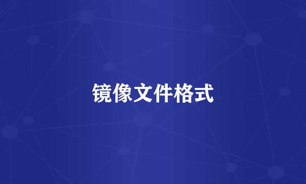 镜像文件格式
