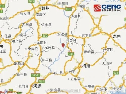 大家怎么看江西赣州寻乌两个月内发生两起地震,为什么寻乌多发地震?