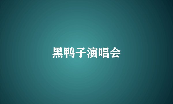 黑鸭子演唱会