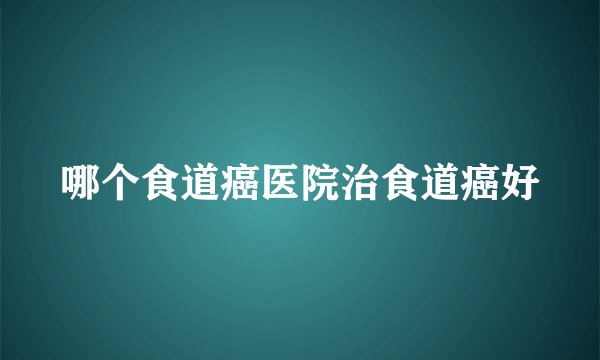 哪个食道癌医院治食道癌好