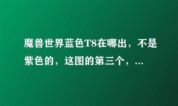 魔兽世界蓝色T8在哪出，不是紫色的，这图的第三个，把名字和出处说一下