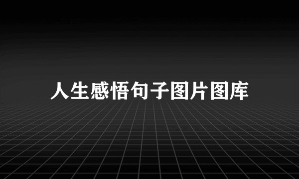 人生感悟句子图片图库