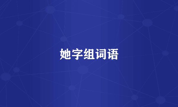 她字组词语