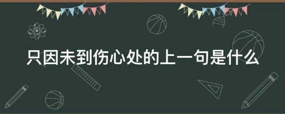 只因未到伤心处的上一句是什么