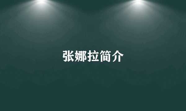 张娜拉简介