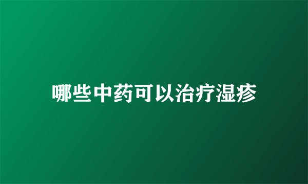 哪些中药可以治疗湿疹
