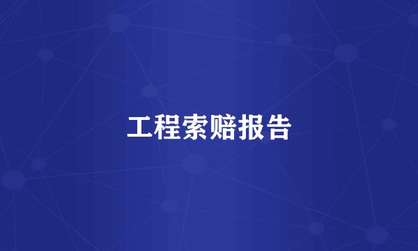 工程索赔报告