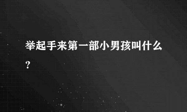 举起手来第一部小男孩叫什么？