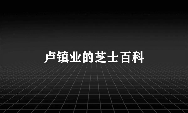 卢镇业的芝士百科