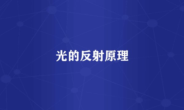 光的反射原理