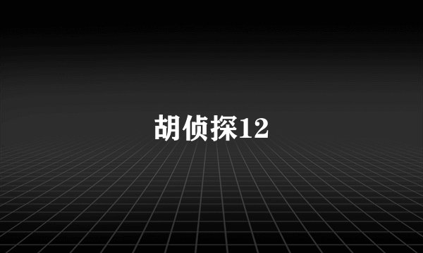 胡侦探12