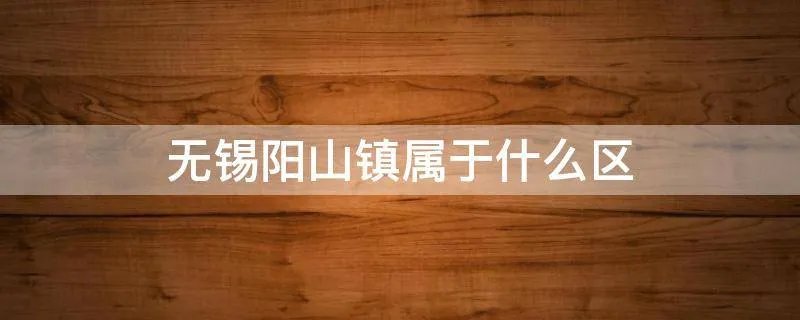 无锡阳山镇属于什么区