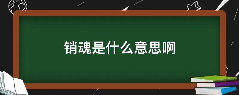 销魂是什么意思啊