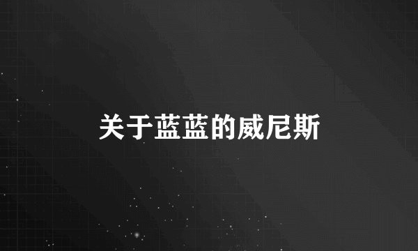 关于蓝蓝的威尼斯
