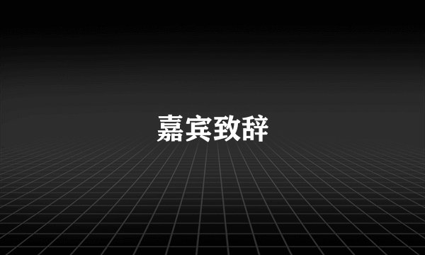 嘉宾致辞