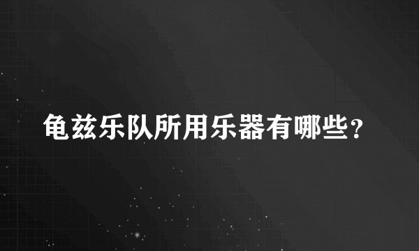龟兹乐队所用乐器有哪些？