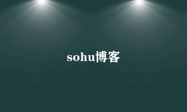 sohu博客
