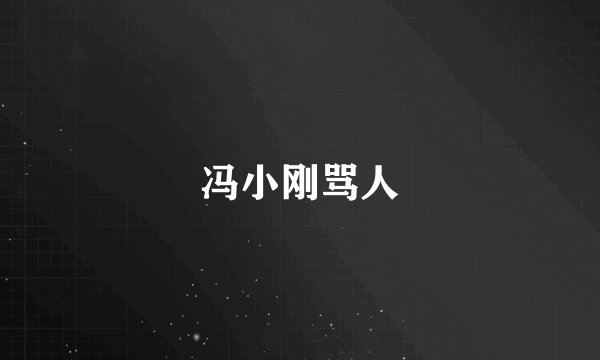 冯小刚骂人