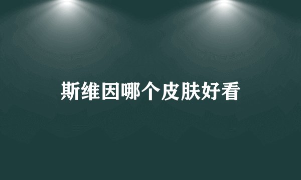 斯维因哪个皮肤好看