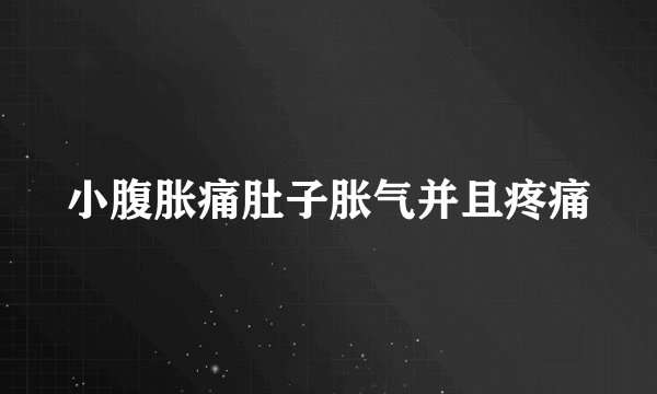 小腹胀痛肚子胀气并且疼痛