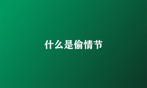 什么是偷情节