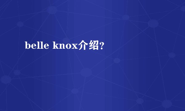 belle knox介绍？