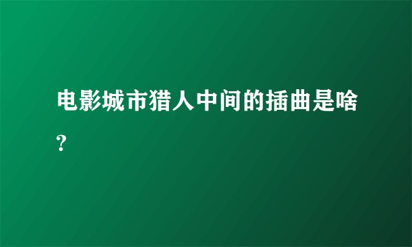 电影城市猎人中间的插曲是啥？