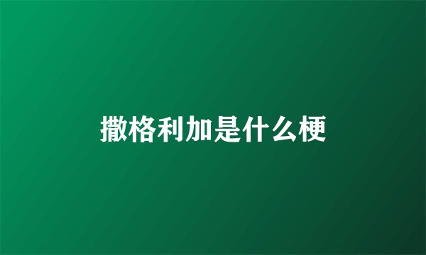 撒格利加是什么梗