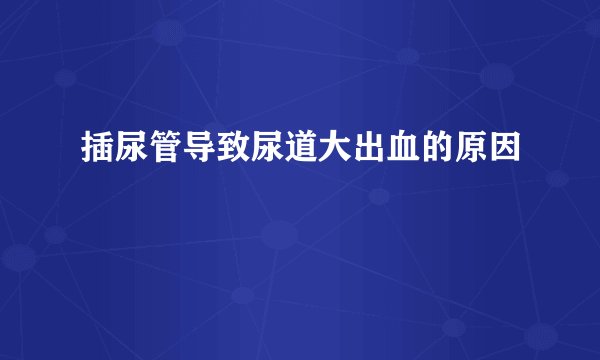 插尿管导致尿道大出血的原因