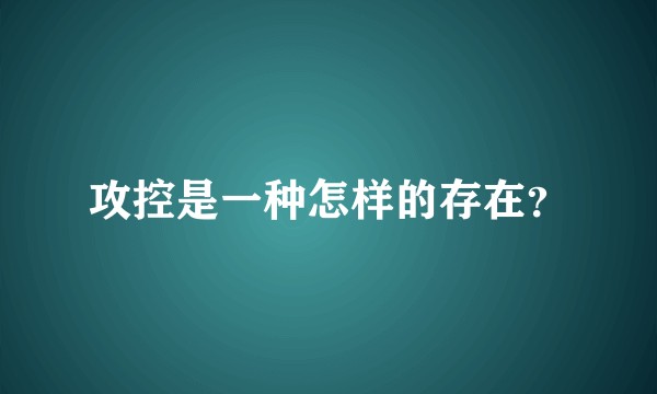 攻控是一种怎样的存在？