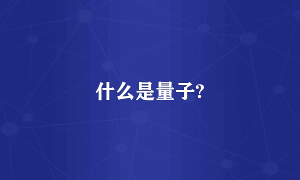 什么是量子?