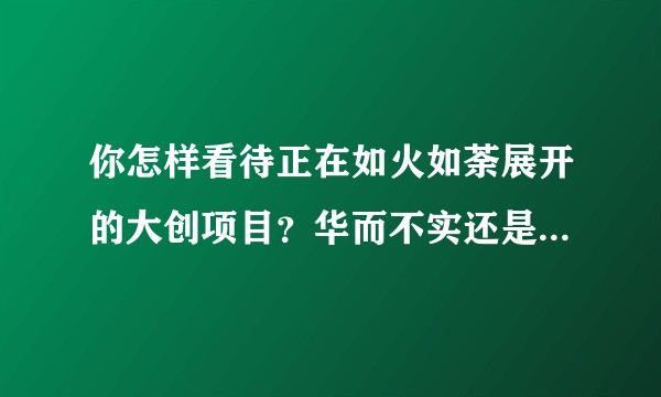 你怎样看待正在如火如荼展开的大创项目?华而不实还是名副其实?(大创指大学生创新创业训练计划项目)?