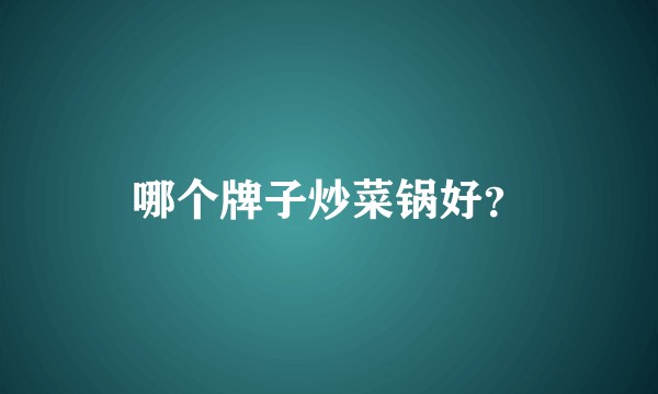 哪个牌子炒菜锅好？