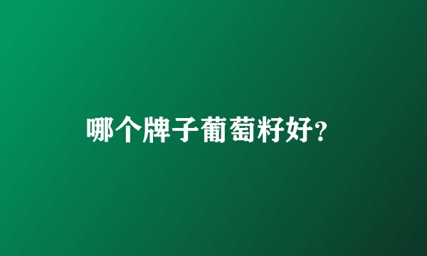 哪个牌子葡萄籽好？