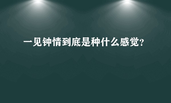 一见钟情到底是种什么感觉？